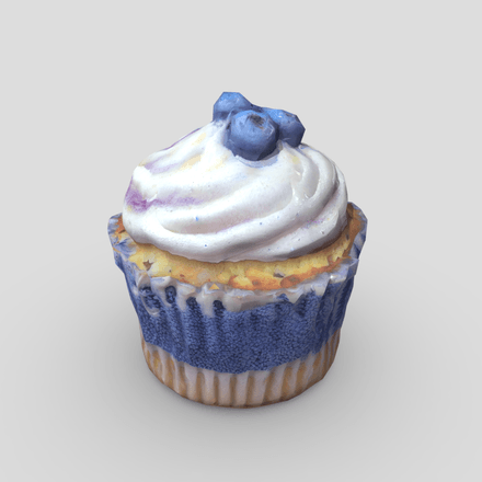 Cupcake 3 - low poly PBR 3d model