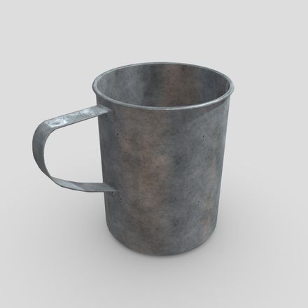 CC0 - Mug 7 - low poly PBR 3d model