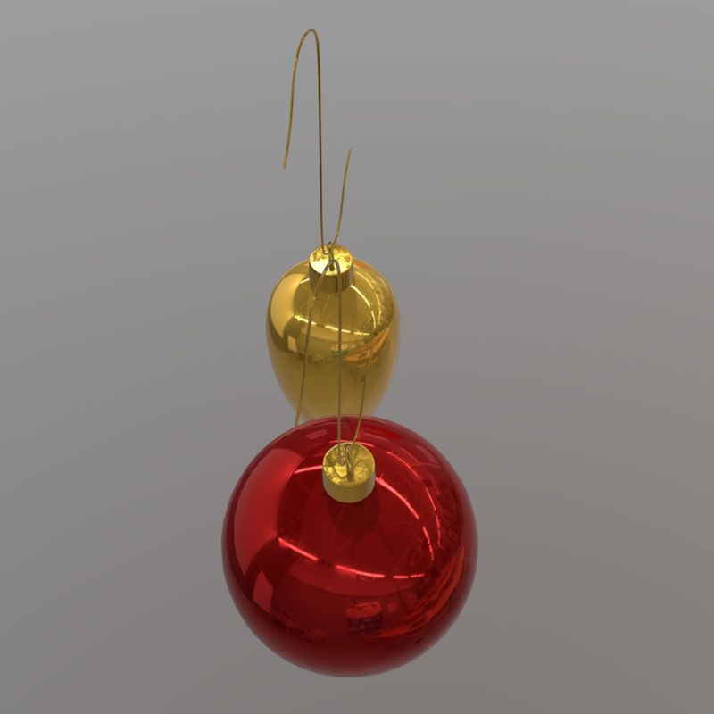 Christmas Bauble - low poly PBR 3d model