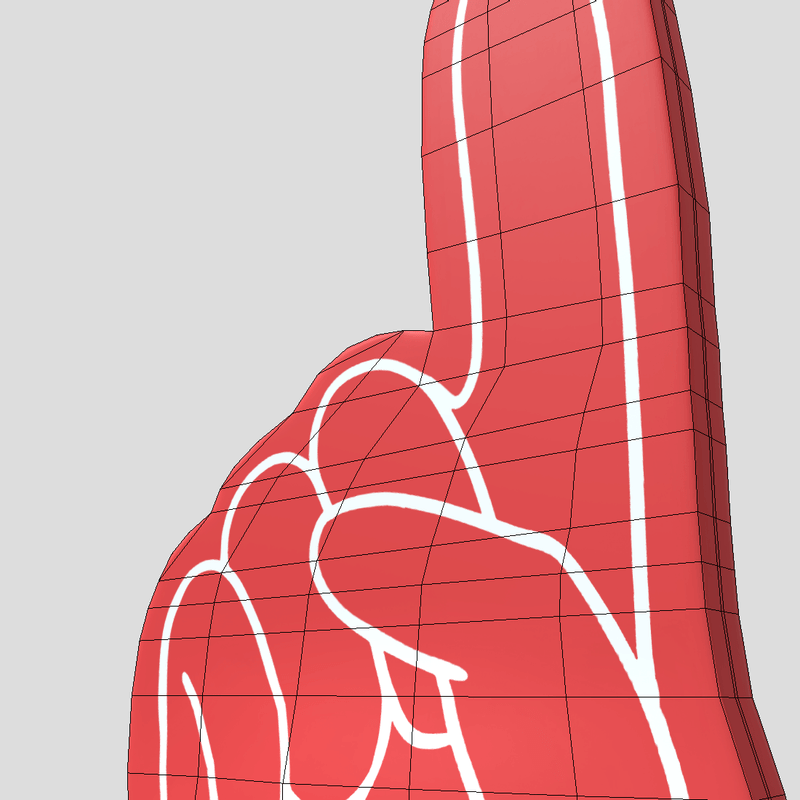 CC0 - Foam Finger - low poly PBR 3d model