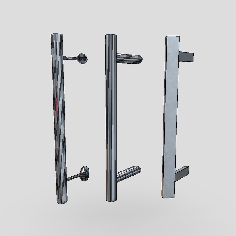 Door Handle Pack 2 - low poly PBR 3d model
