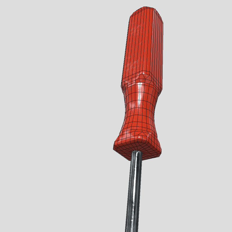 CC0 - Screwdriver - low poly PBR 3d model
