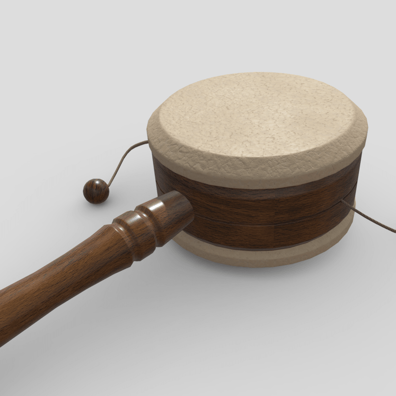 Twist Drum - low poly PBR 3d model