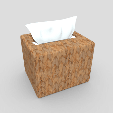 Tissue Box 5 - low poly PBR 3d model