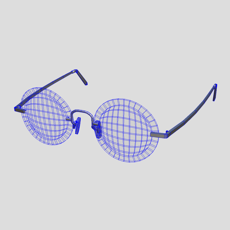 Glasses 7 - low poly PBR 3d model