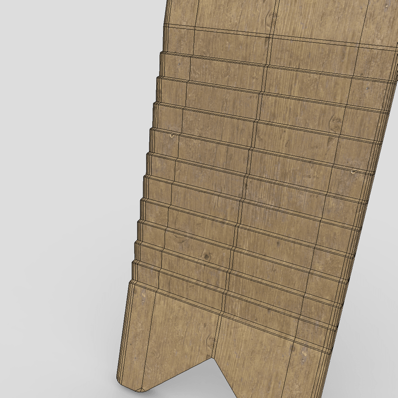 Washboard 2 - low poly PBR 3d model
