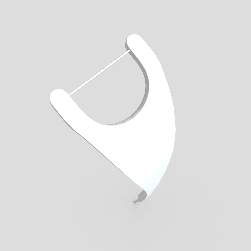 Dental Floss Pick 3 - low poly PBR 3d model