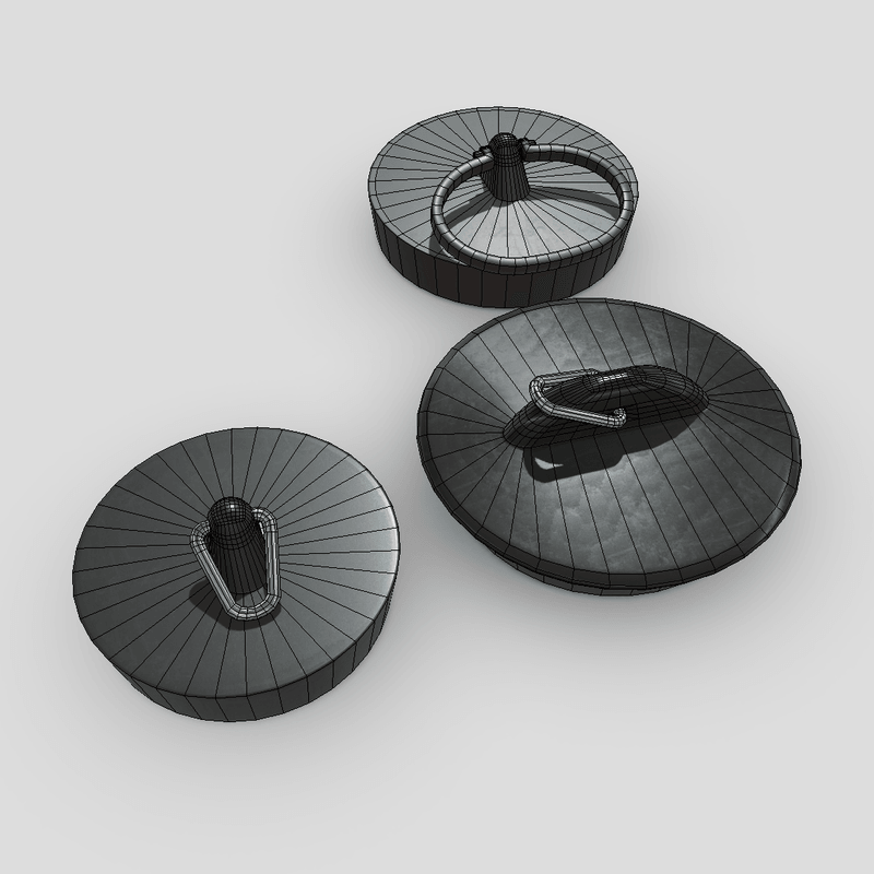 Sink Plug Pack - low poly PBR 3d model