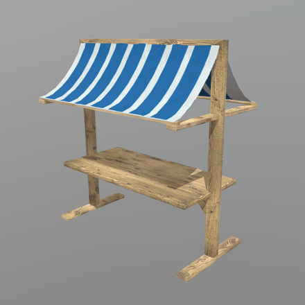 CC0 - Booth - low poly PBR 3d model