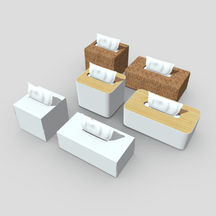 Tissue Box Pack - low poly PBR 3d model