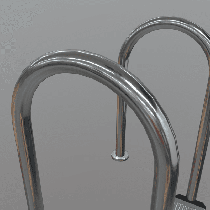 Pool Ladder - low poly PBR 3d model