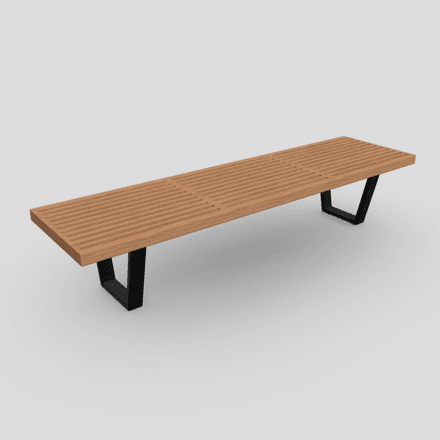 Bench 4 - low poly PBR 3d model