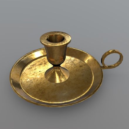 Candle Holder - low poly PBR 3d model