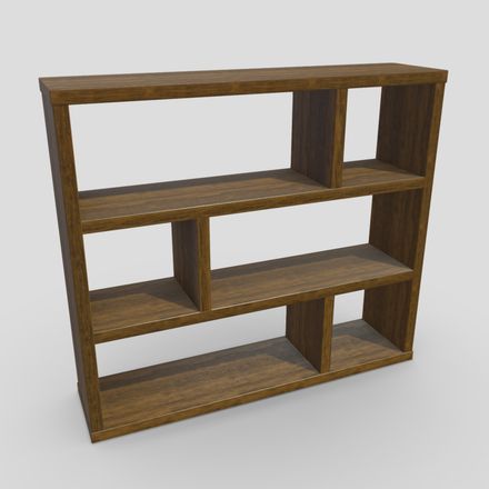 CC0 - Shelf 5 - low poly PBR 3d model