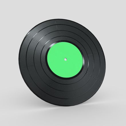 CC0 - 10&quot; Vinyl Record 3 - low poly PBR 3d model