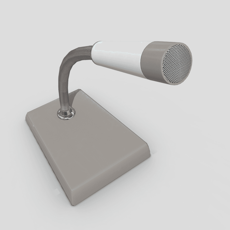 Intercom Microphone - low poly PBR 3d model