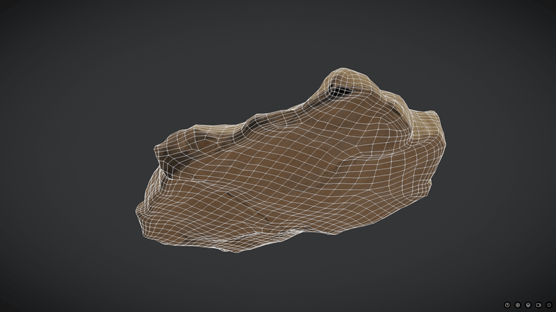 Desert Rock - low poly PBR 3d model