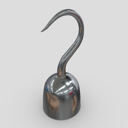 Pirate Hook 2 - low poly PBR 3d model