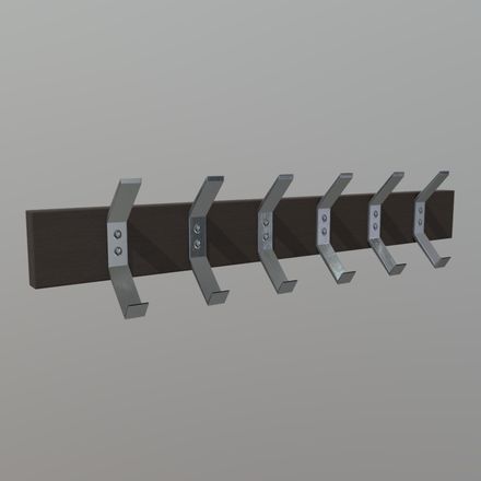 Coat Rack - low poly PBR 3d model