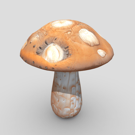 CC0 - Mushroom 2 - low poly PBR 3d model