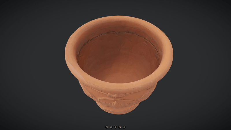 Terracotta Plant Pot 2 - low poly PBR 3d model