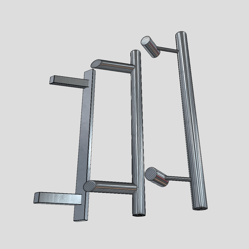 Door Handle Pack 2 - low poly PBR 3d model