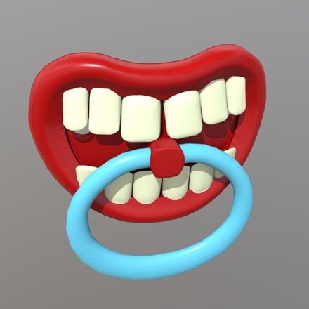 Pacifier 2 - low poly PBR 3d model