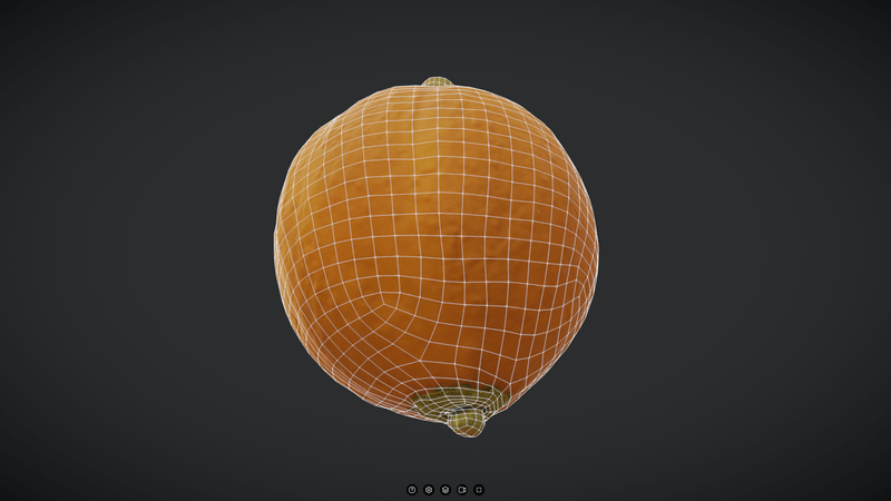 Hokkaido Pumpkin - low poly PBR 3d model
