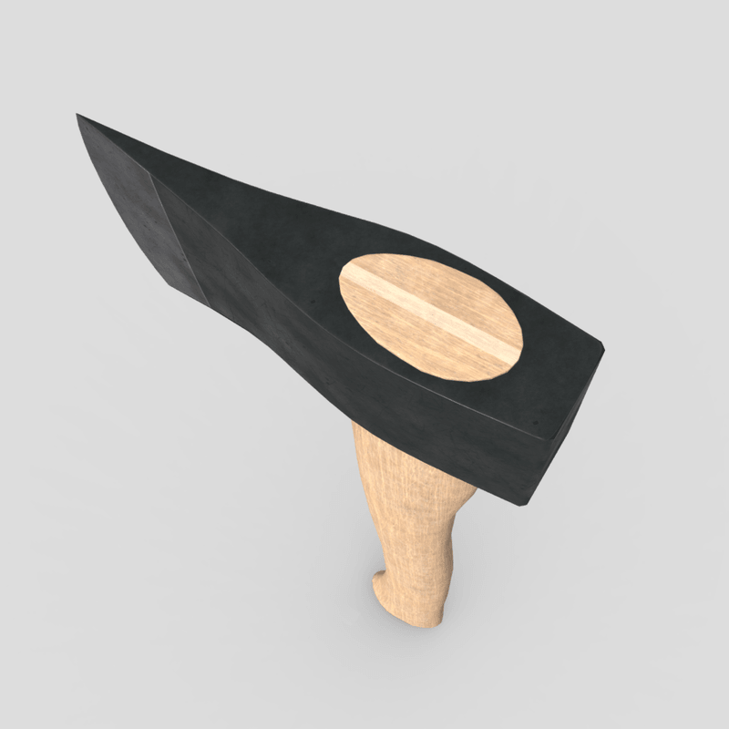 Hatchet 2 - low poly PBR 3d model