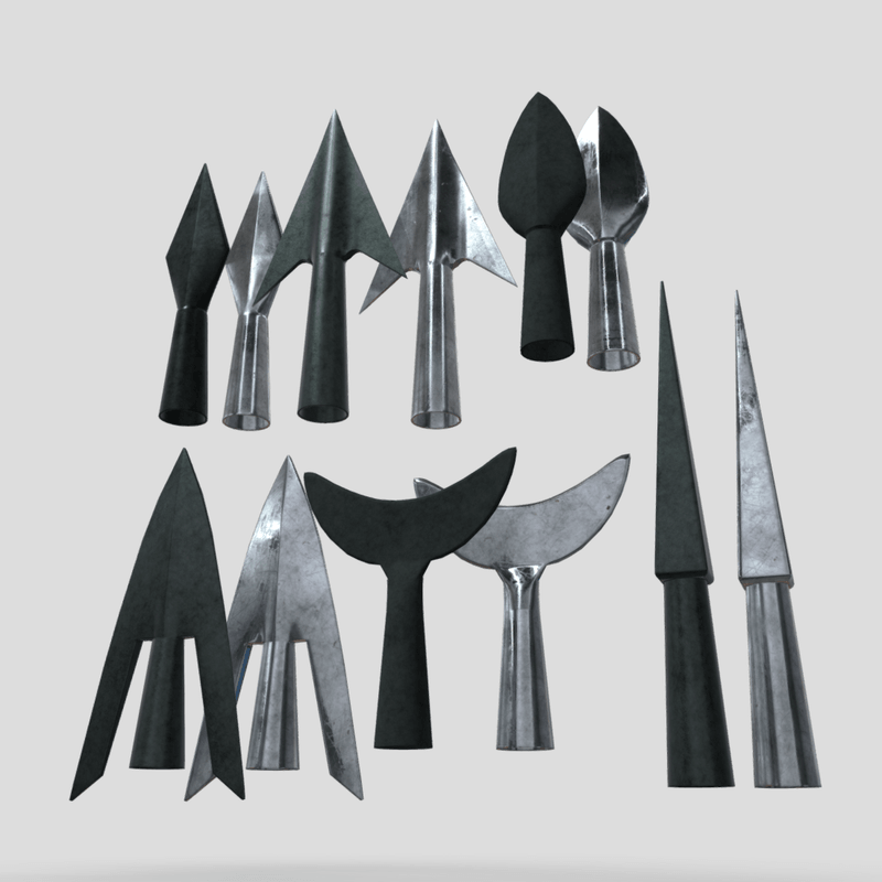 Arrowhead Pack - low poly PBR 3d model