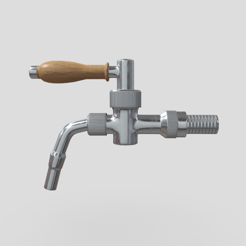 Beer Tap Faucet 3 - low poly PBR 3d model