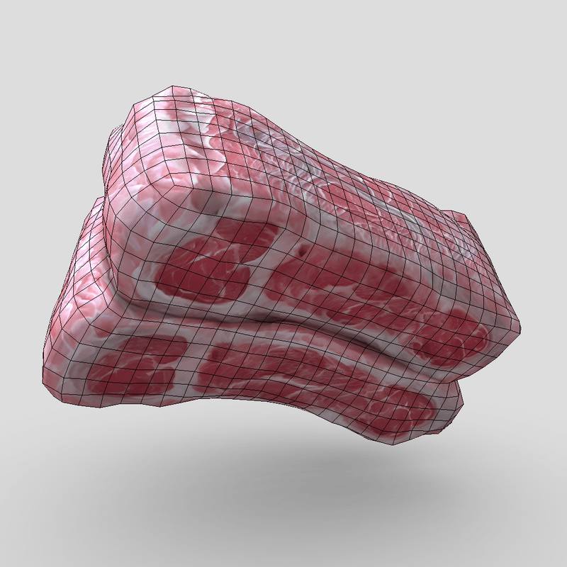 Raw Meat 3 - low poly PBR 3d model