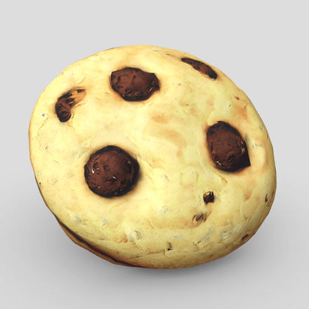 CC0 - Cookie - low poly PBR 3d model