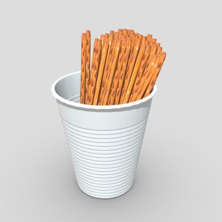 Pretzel Sticks - low poly PBR 3d model