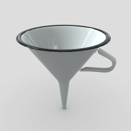 Funnel 4 - low poly PBR 3d model