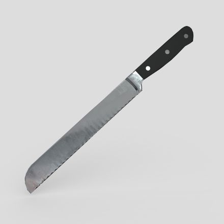 Kitchen Knife 3 - low poly PBR 3d model