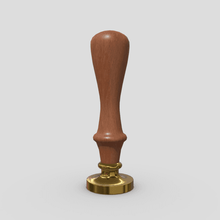 Wax Stamp - low poly PBR 3d model