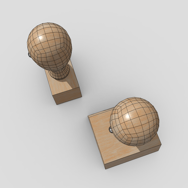 Rubber Stamp - low poly PBR 3d model
