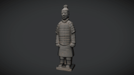 Terracotta Warrior - low poly PBR 3d model