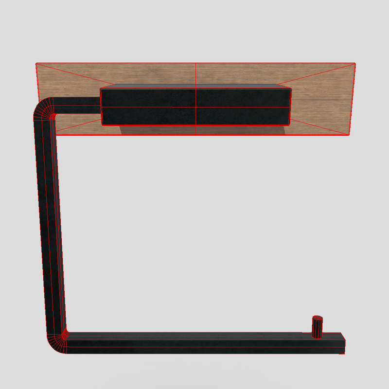 Toilet Roll Holder 4 - low poly PBR 3d model