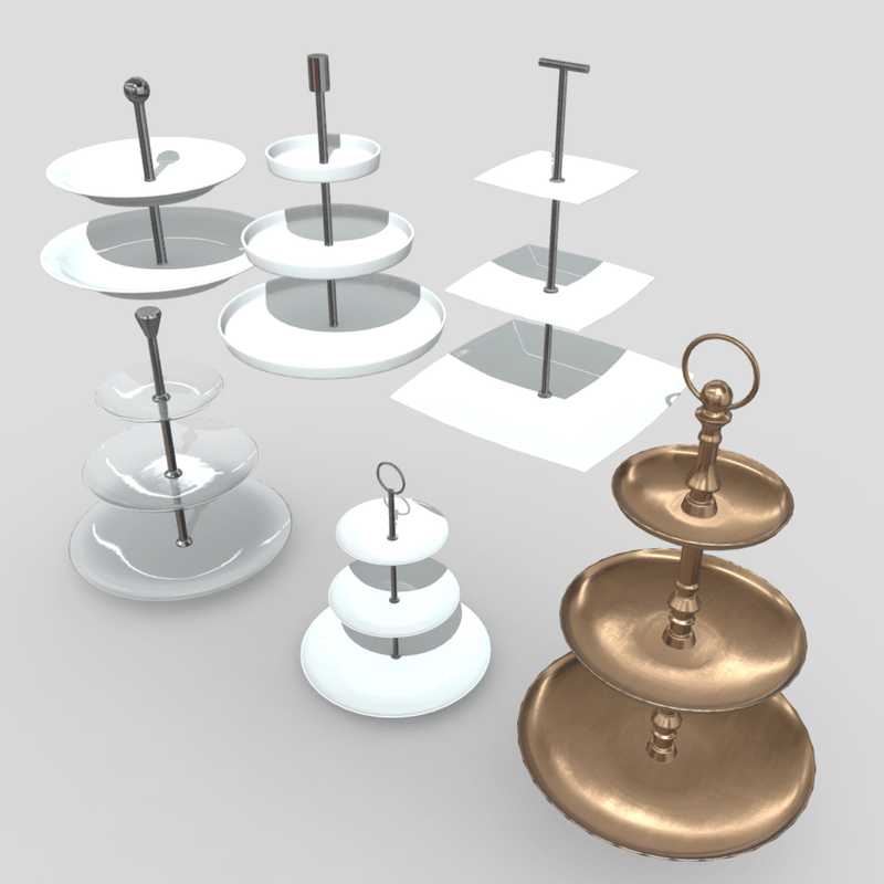 Etagere Pack - low poly PBR 3d model