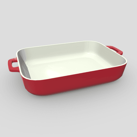 Baking Dish 3 - low poly PBR 3d model