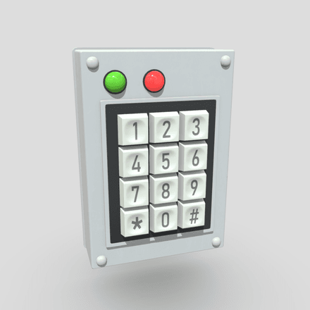 CC0 - Keypad Door Lock - low poly PBR 3d model