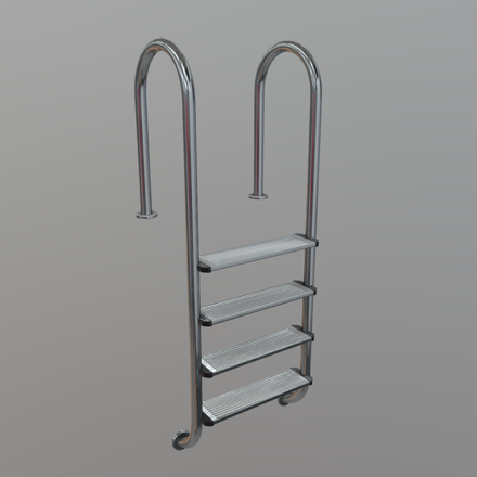 Pool Ladder - low poly PBR 3d model