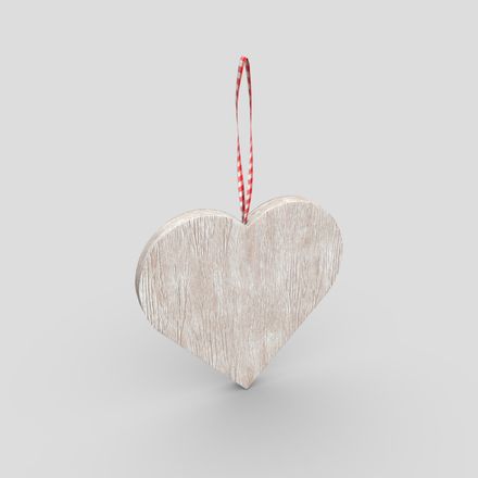 CC0 - Deco Heart - low poly PBR 3d model