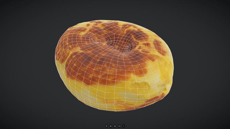 Cheese Flatbread - low poly PBR 3d model