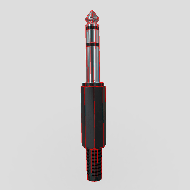 Jack Plug 2 - low poly PBR 3d model