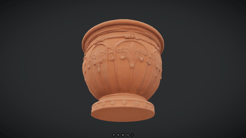Terracotta Plant Pot 2 - low poly PBR 3d model