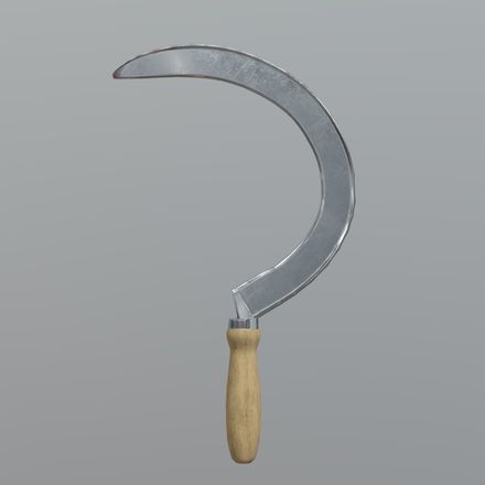 Sickle - low poly PBR 3d model