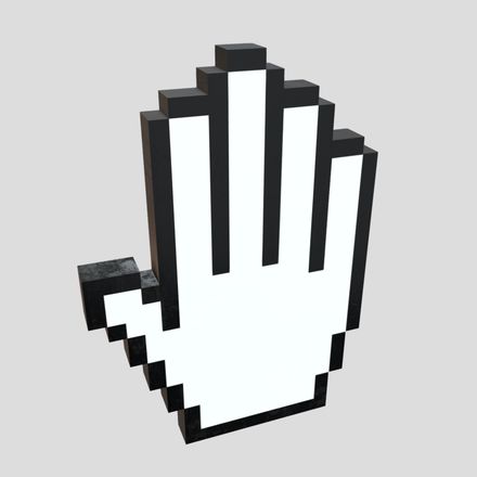 Cursor Hand 3 - low poly PBR 3d model